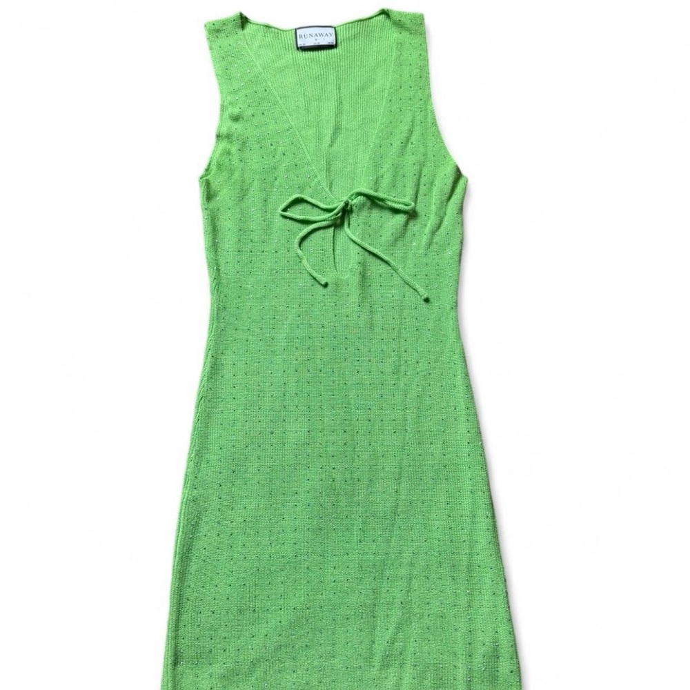 Runaway the Label size small green rhinestone mini dress